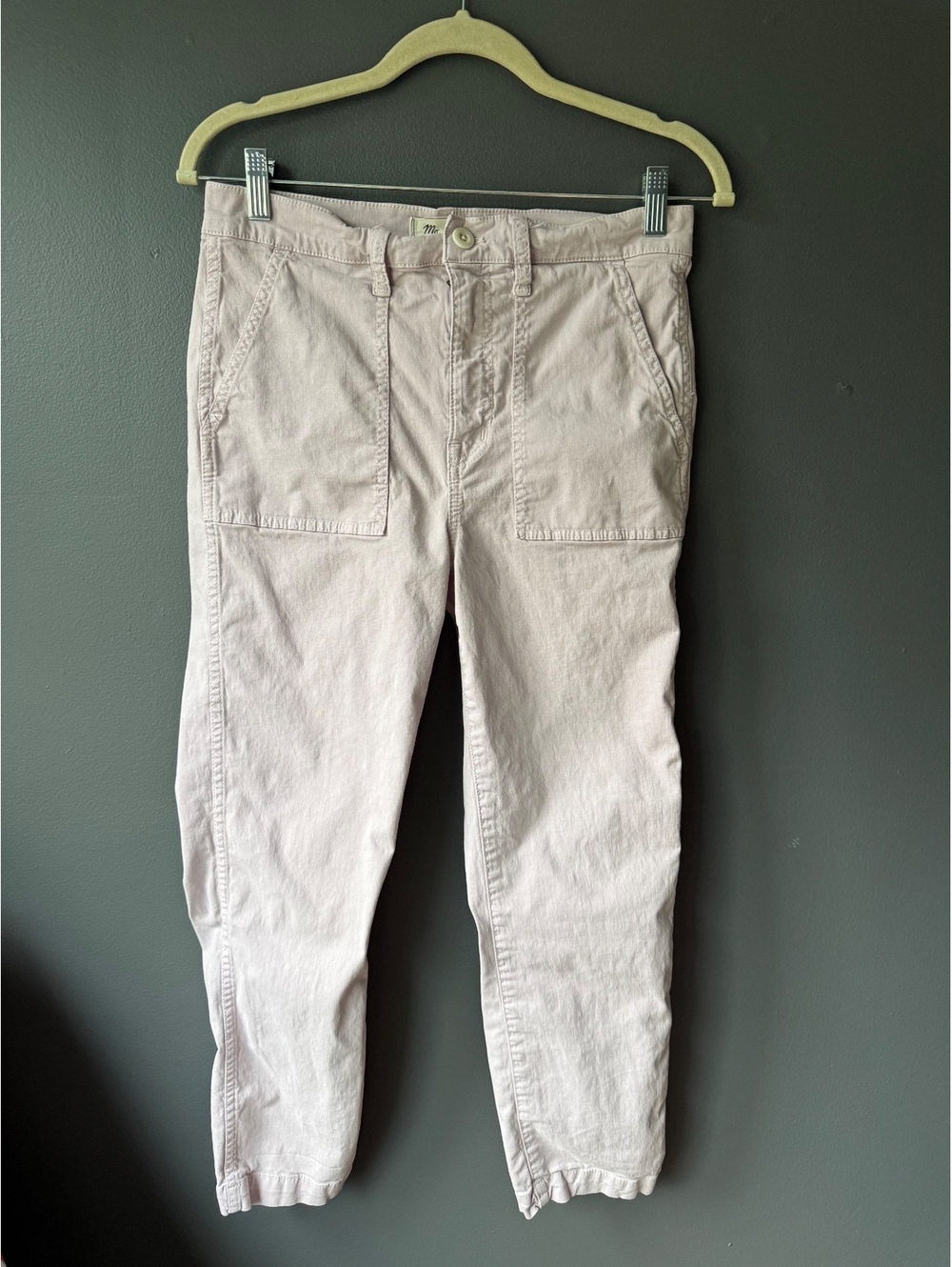 Madewell Women's Light Pink Cotton Lyocell Blend Pants Size 28